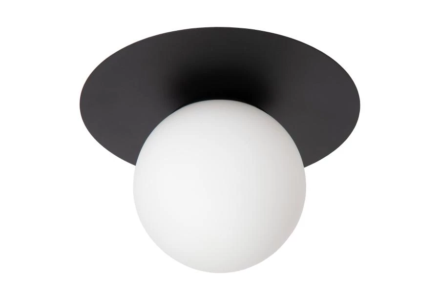 Lucide TRICIA - Flush ceiling light - Ø 25 cm - 1xE27 - Black - turned off